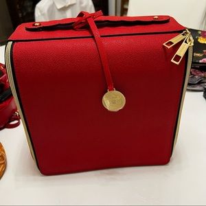 Red cosmetic case